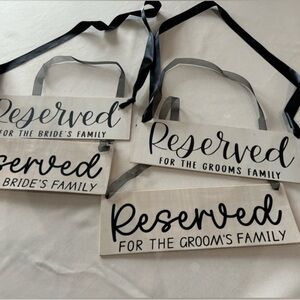Hanging Reserved Signs